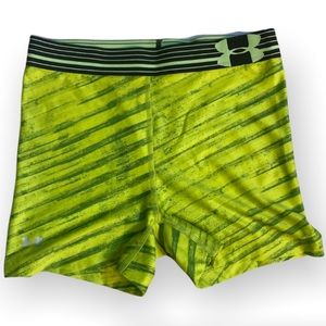 Under Armour: Heat Gear Shorts in Highlighter Yellow | Sz S